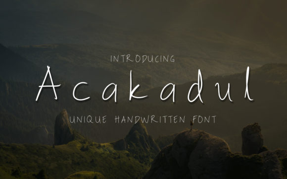 Acakadul Font: A Casual Script for Makers