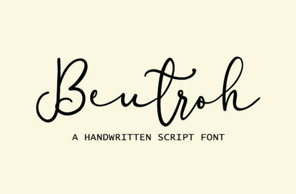 Beutroh: A Handwritten Typeface for Editorial Elegance