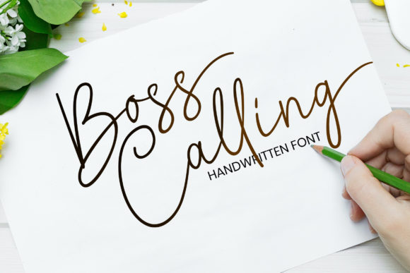 Boss Calling: A Handwritten Font for Editorial Design