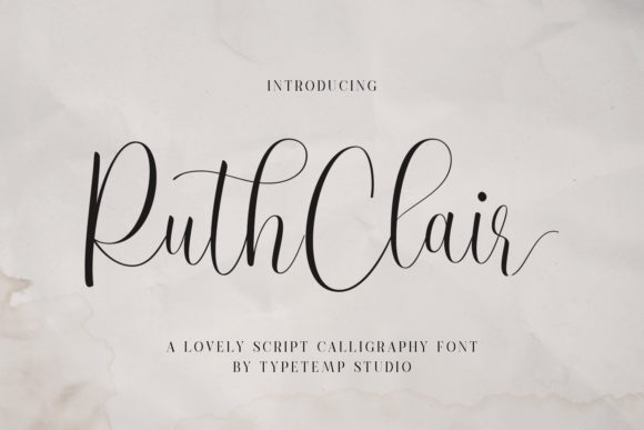 Ruth Clair: A Delicate Script Font for Editorial Design